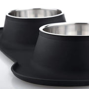 Stainless Steel Double Pet Bowl - Non-Skid Silicone Mat