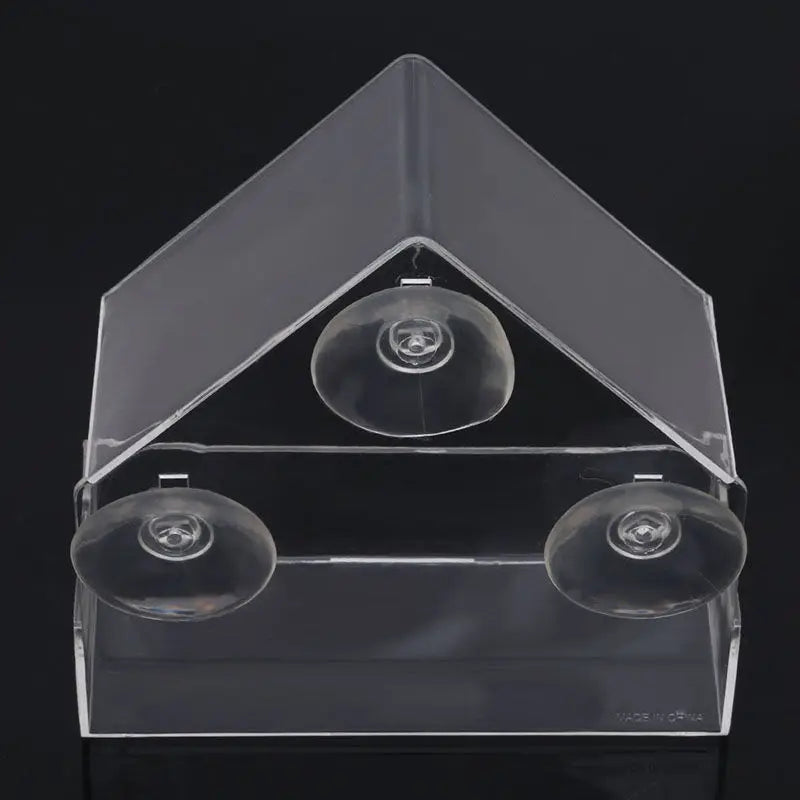 Clear Glass Window Bird Feeder - Outdoor Viewing Station