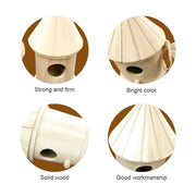 Wooden Birdhouse - Natural Outdoor Nesting Box