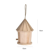 Wooden Birdhouse - Natural Outdoor Nesting Box
