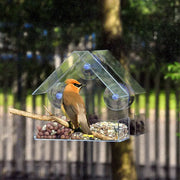 Clear Glass Window Bird Feeder - Outdoor Viewing Station