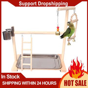 Wood & Rope Birds Toy - Natural Chewing Perch