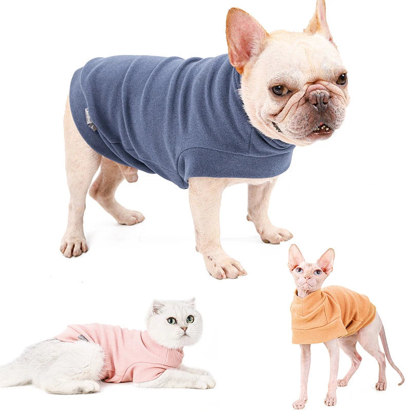 Solid Color Pet Sweater - Classic Knit Warmth