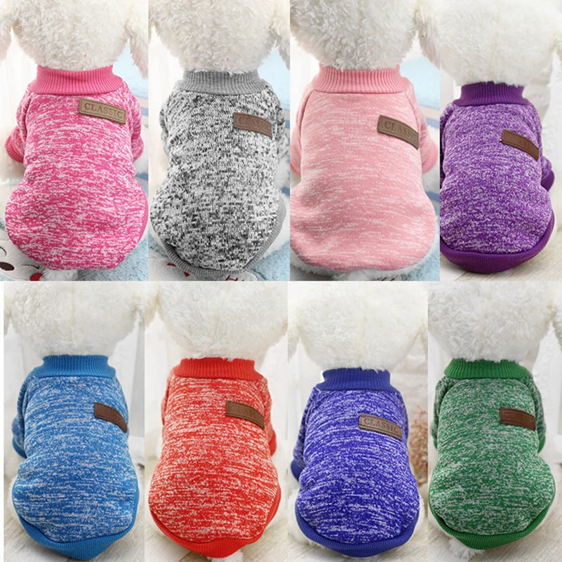Dog's Warm Sweater - Classic Knit Comfort