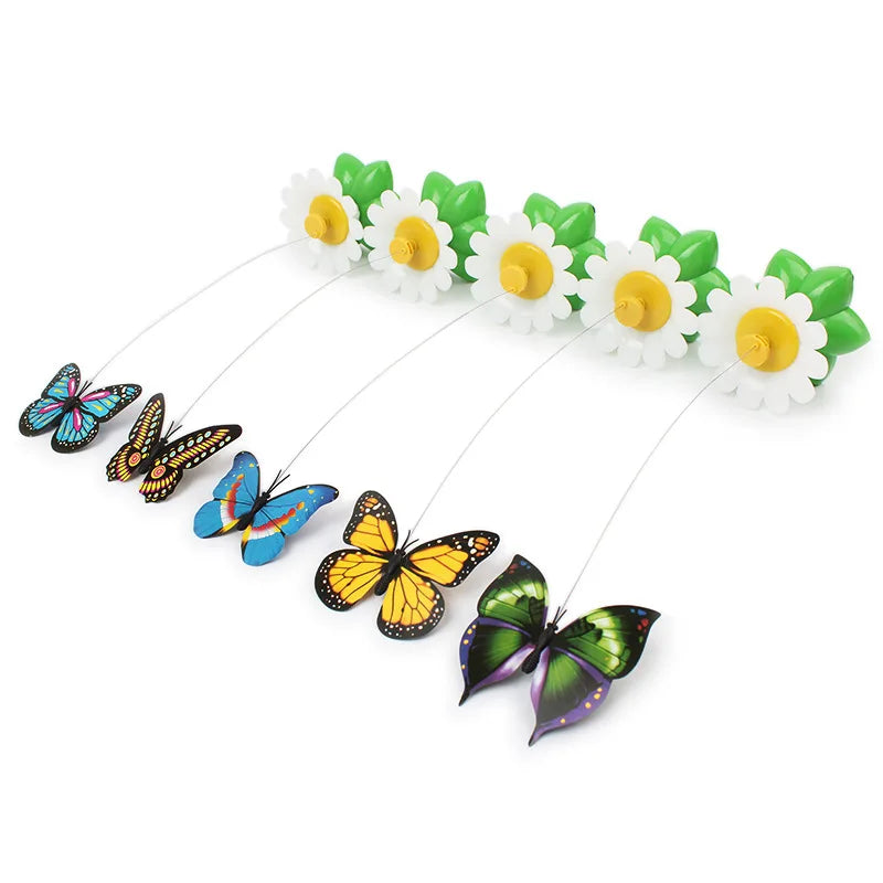 Electric Rotating Colorful Butterfly Cat Toy - Auto Play