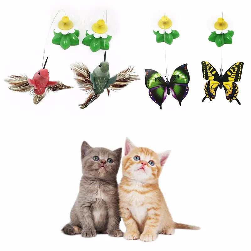 Electric Rotating Colorful Butterfly Cat Toy - Auto Play