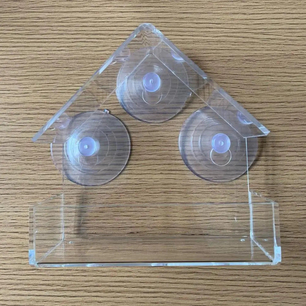 Acrylic Transparent Bird Feeder - Window Suction Cup