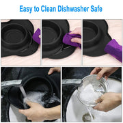 Stainless Steel Double Pet Bowl - Non-Skid Silicone Mat