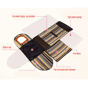 Comfortable Print Foldable Pet Bed - Washable Coral Fleece