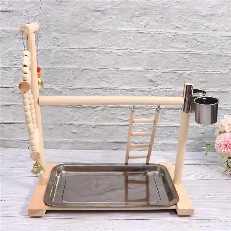 Wood & Rope Birds Toy - Natural Chewing Perch