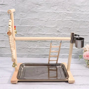 Wood & Rope Birds Toy - Natural Chewing Perch