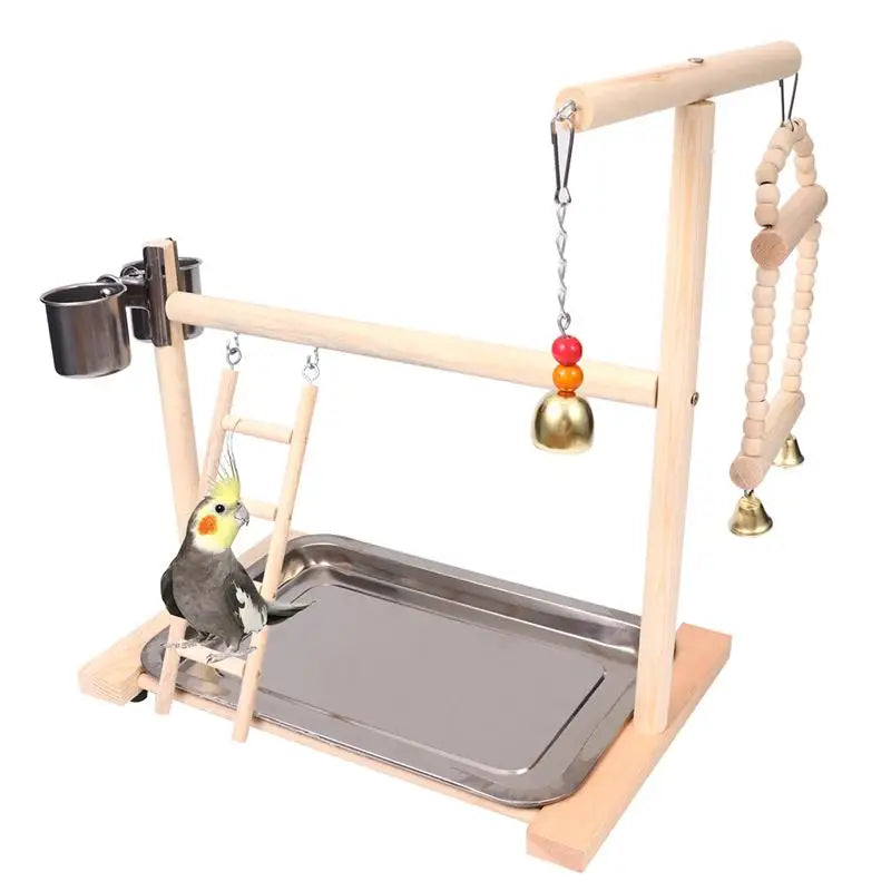 Wood & Rope Birds Toy - Natural Chewing Perch