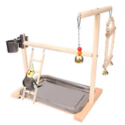 Wood & Rope Birds Toy - Natural Chewing Perch