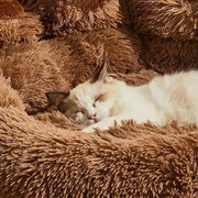 Washable Plush Dog Bed - Easy-Care Luxury Comfort