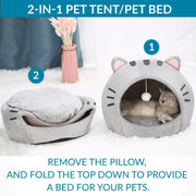 Cute Warm Cat Bed - Cozy Winter Retreat