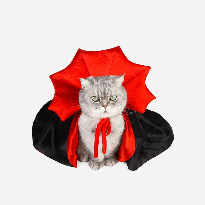 Vampire Cloak Pet Outfit - Spooky Halloween Costume