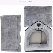 Foldable Deep Sleep Pet Bed - Coral Fleece Comfort