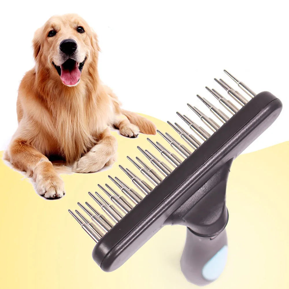 Double Row Deshedding Brush - Professional Grooming Tool