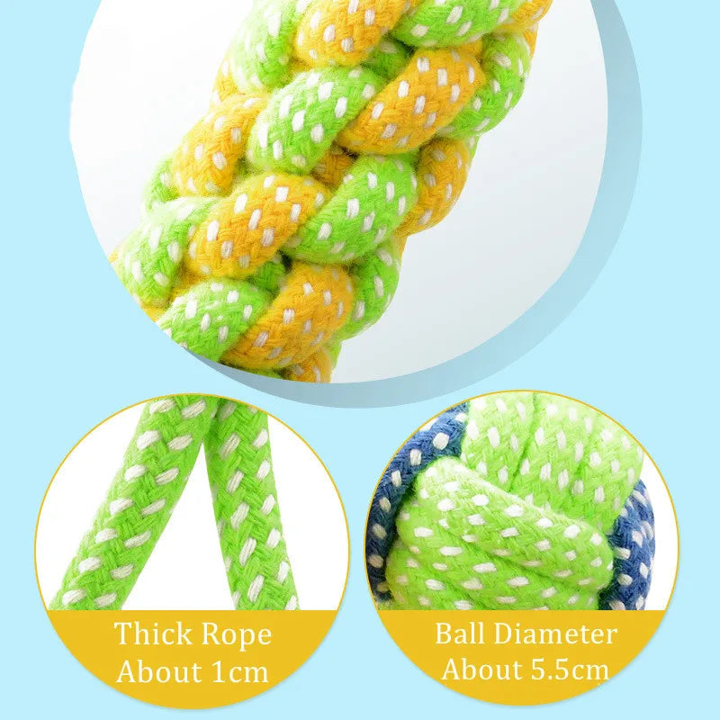Dog Rope Ball Pull Toy - Interactive Tug & Fetch