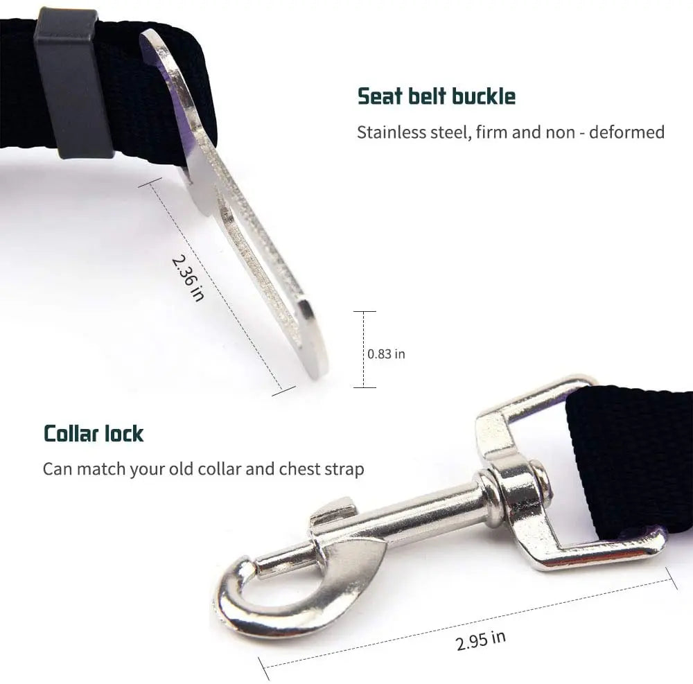 Adjustable Pet Car Seat Belt - Travel Safety Harness