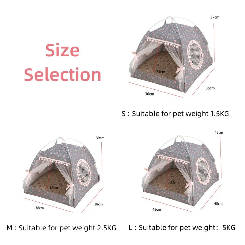 Foldable Cat House - Portable Privacy Den