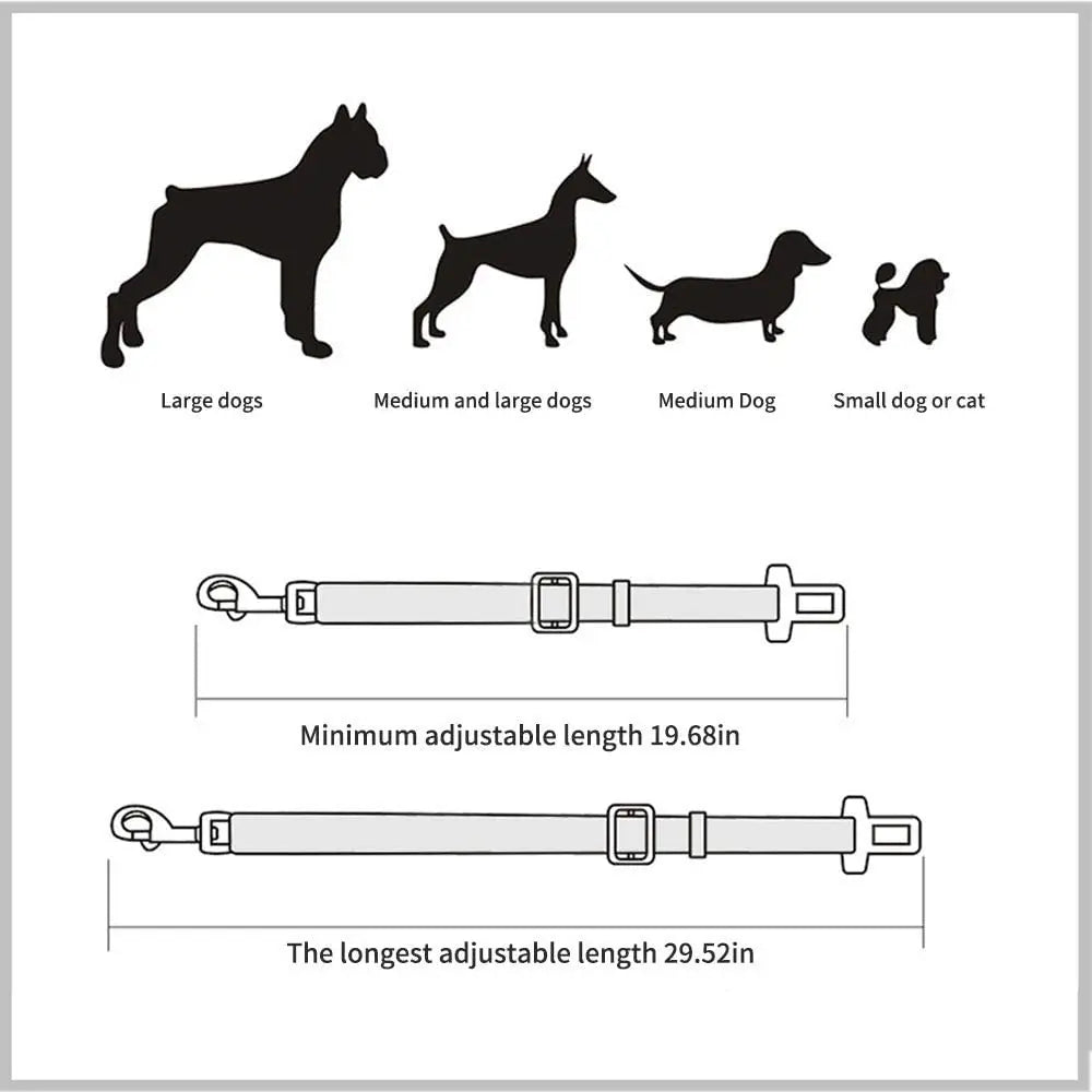 Adjustable Pet Car Seat Belt - Travel Safety Harness