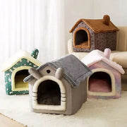 Foldable Deep Sleep Pet Bed - Coral Fleece Comfort