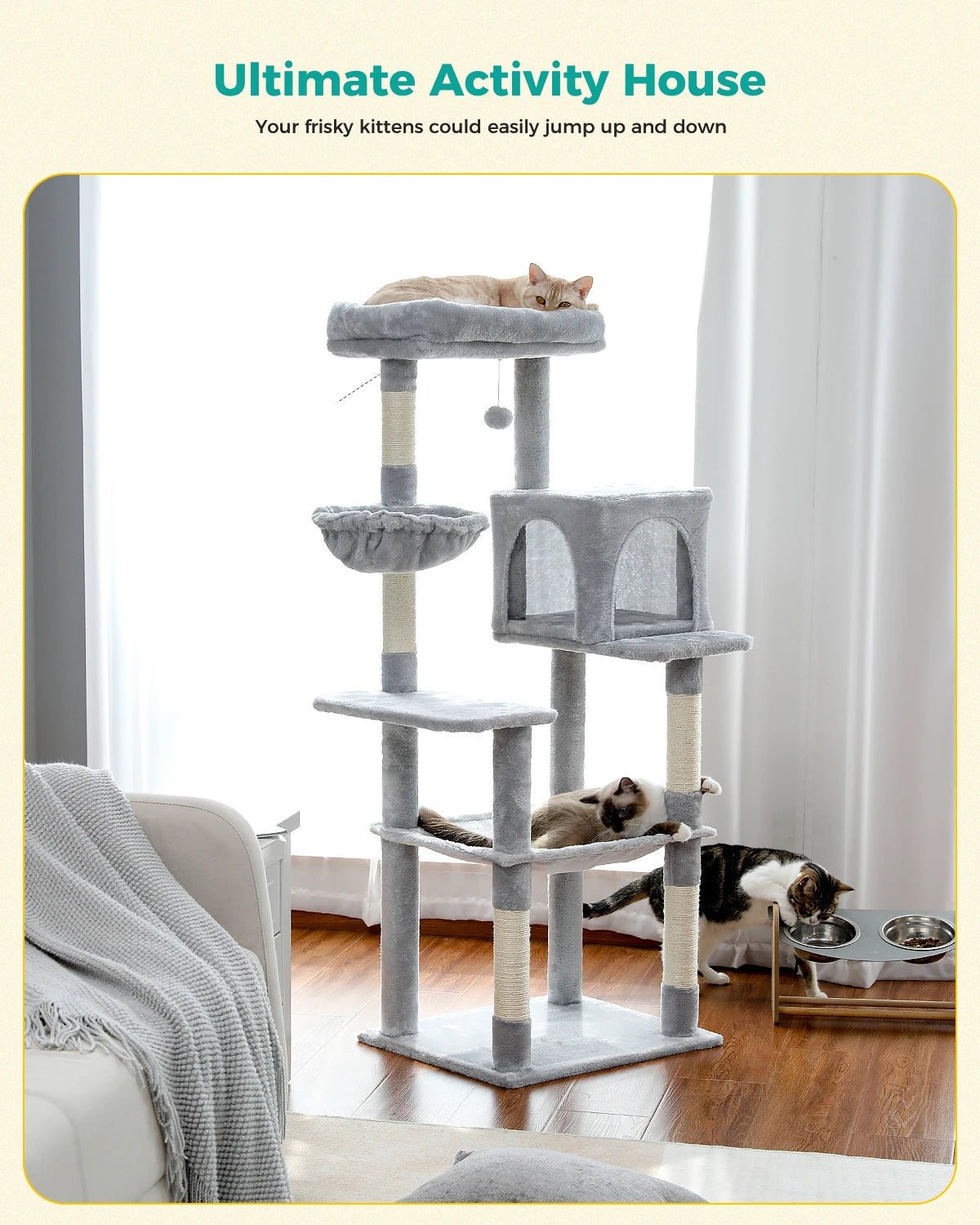 Cat Tree House - Multi-Level Activity Center
