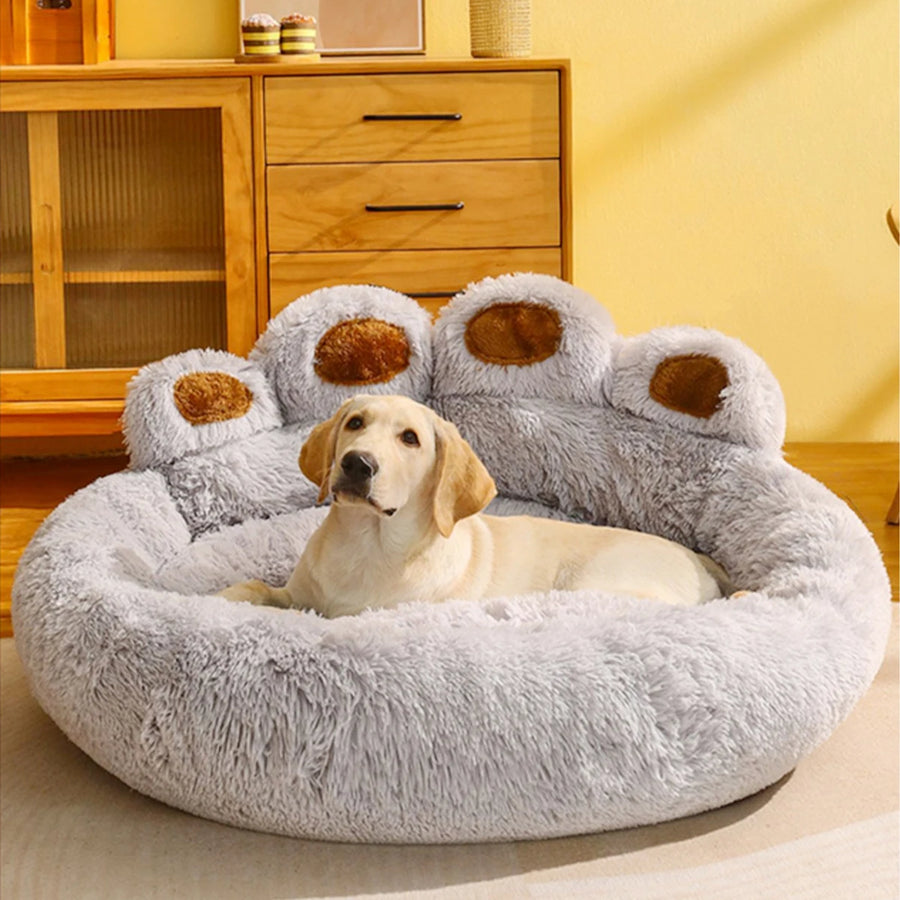 Washable Plush Dog Bed - Easy-Care Luxury Comfort