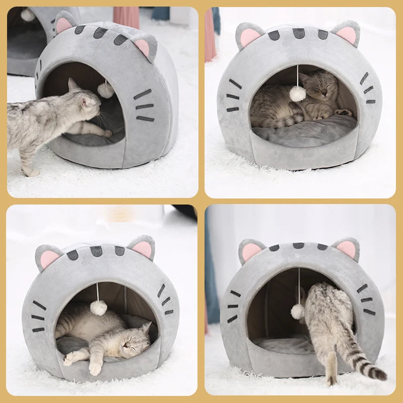 Cute Warm Cat Bed - Cozy Winter Retreat