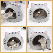 Cute Warm Cat Bed - Cozy Winter Retreat