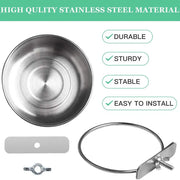 Stainless Steel Feeding Bowl - Hygienic Bird Dish
