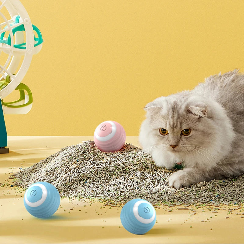 Electric Cat Ball Toys - Self-Rolling Interactive Play
