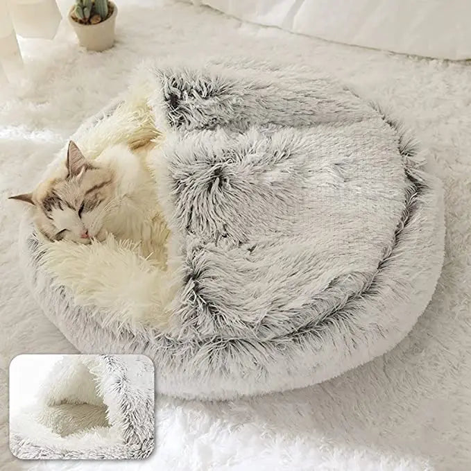 Winter Long Plush Pet Bed - Ultra-Soft Cotton Comfort