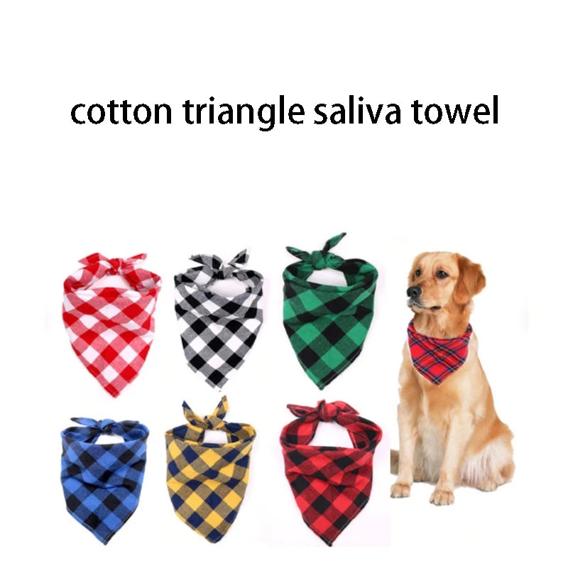 Classic Red Black Plaid Bandana - Timeless Pet Accessory
