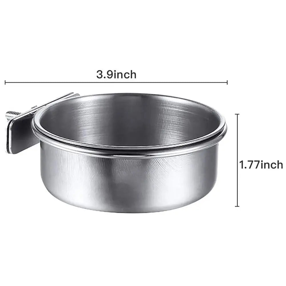Stainless Steel Feeding Bowl - Hygienic Bird Dish