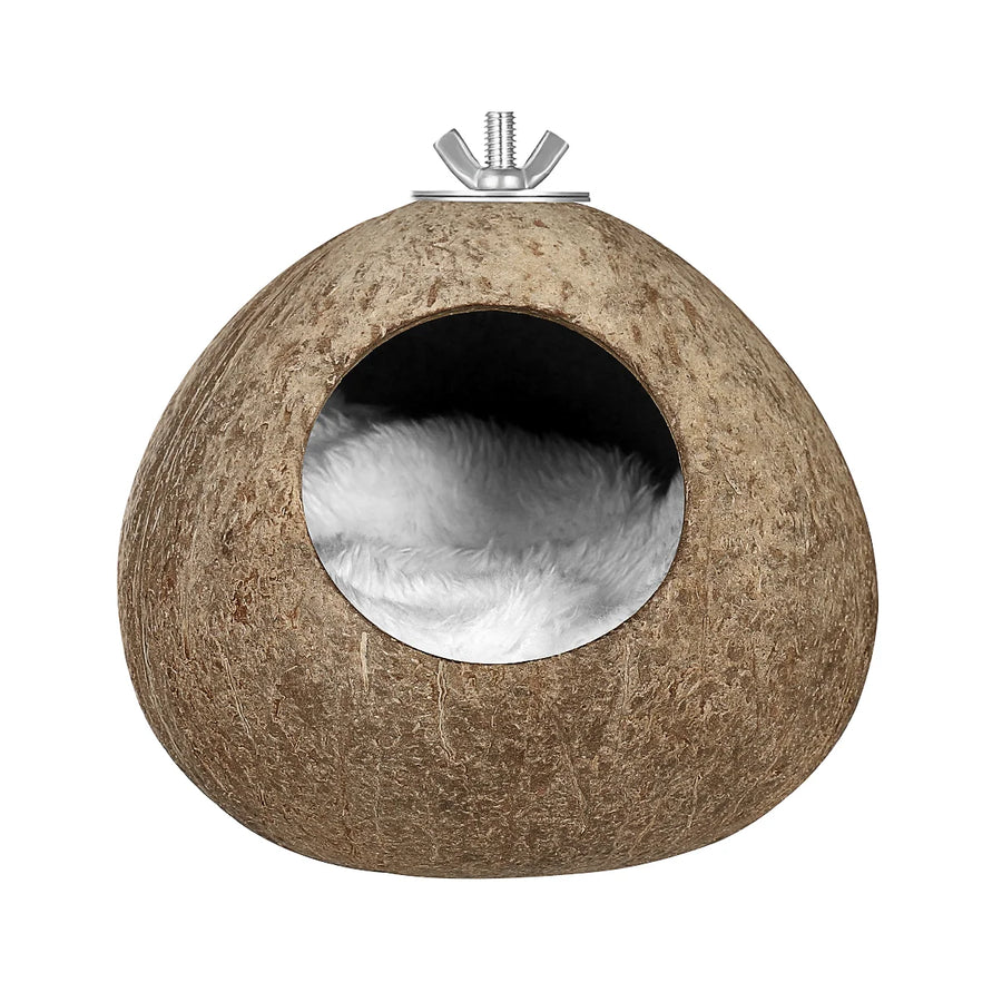 Coconut Shell Bird House - Natural Nesting Hideaway