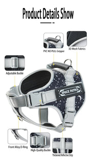 Large Dog Soft Adjustable Harness - Heavy-Duty Comfort