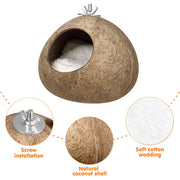 Coconut Shell Bird House - Natural Nesting Hideaway