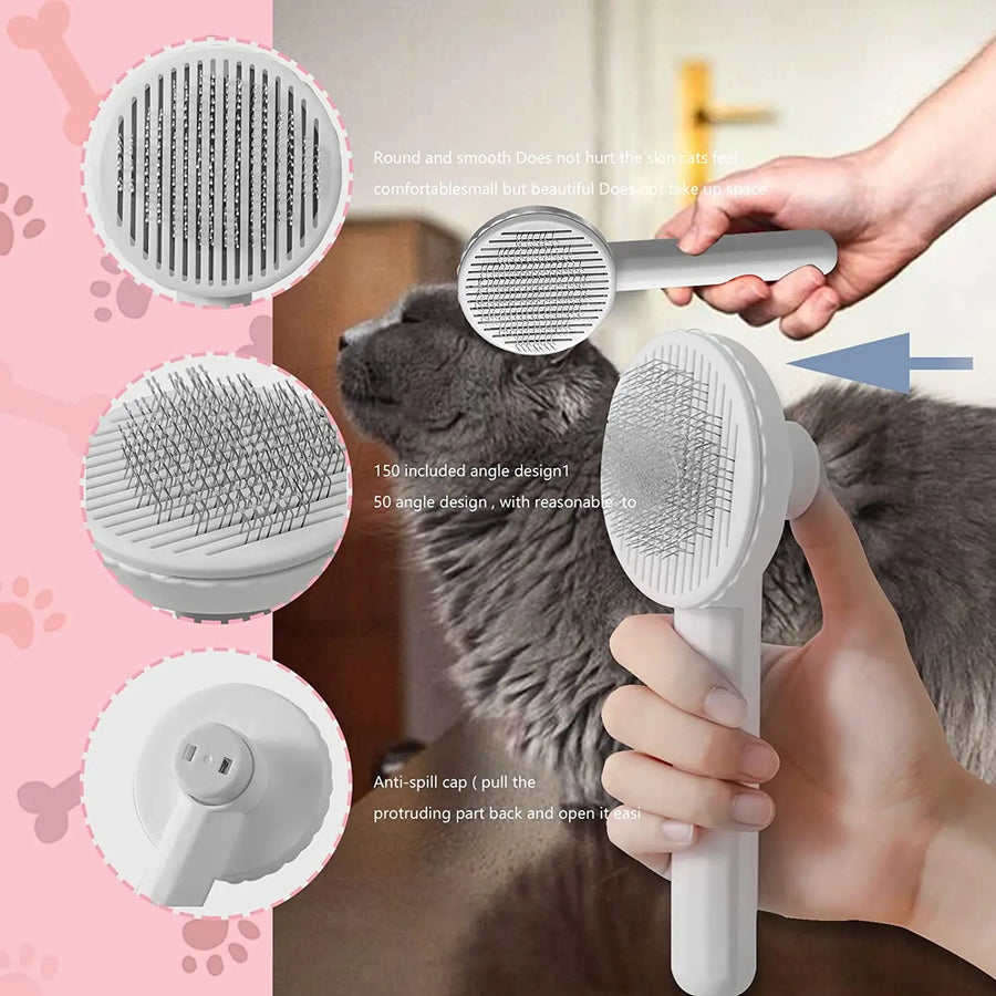 Pet Grooming Brush - Gentle Detangling & Massage