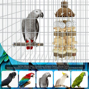 Natural Wooden Blocks Bird Chewing Toy - Beak Exercise