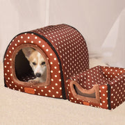 Comfortable Print Foldable Pet Bed - Washable Coral Fleece