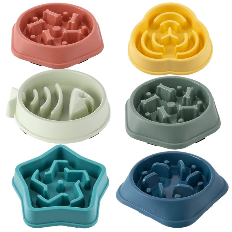Anti-Choking Pet Food Bowl - Slow Feeder Design
