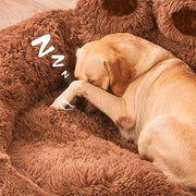 Washable Plush Dog Bed - Easy-Care Luxury Comfort