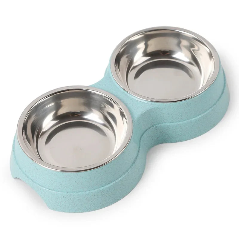 Double Pet Bowls - Dual Food & Water Station