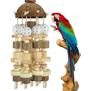 Natural Wooden Blocks Bird Chewing Toy - Beak Exercise