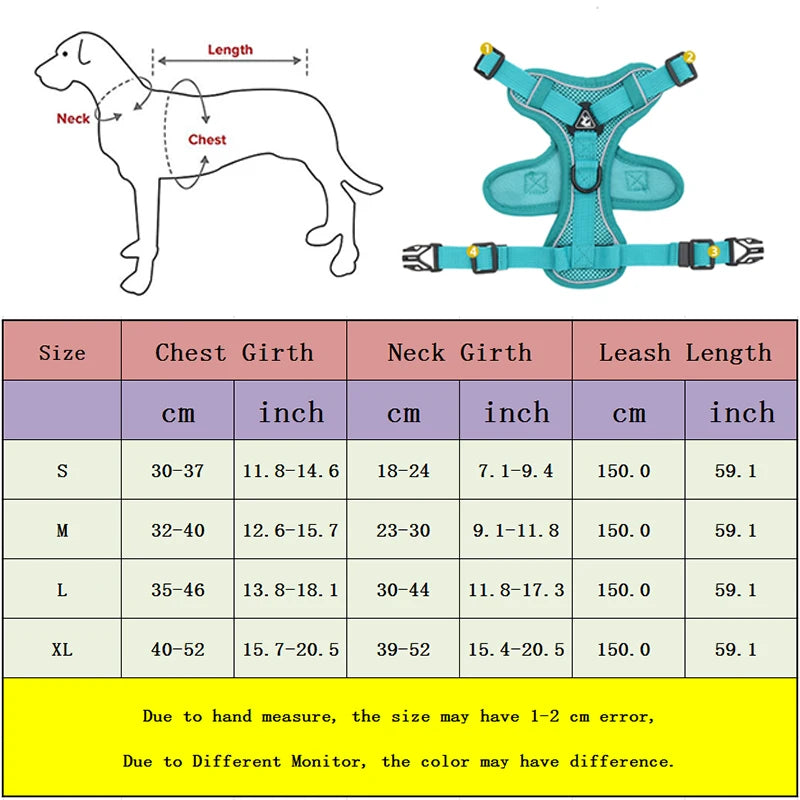 Reflective Dog Harness for Small Dogs - Night Safety
