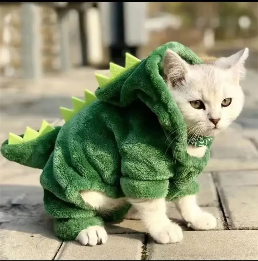 Plush Dinosaur Costume - Prehistoric Pet Fun