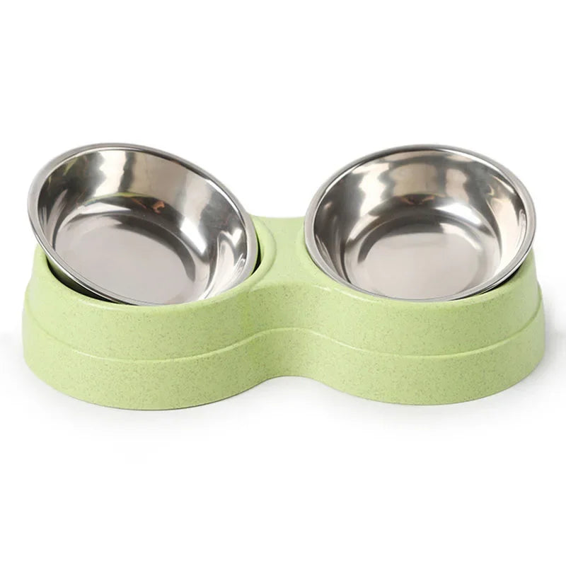 Double Pet Bowls - Dual Food & Water Station