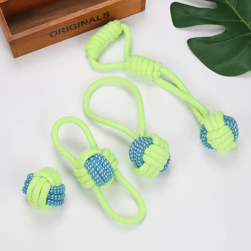 Dog Rope Ball Pull Toy - Interactive Tug & Fetch